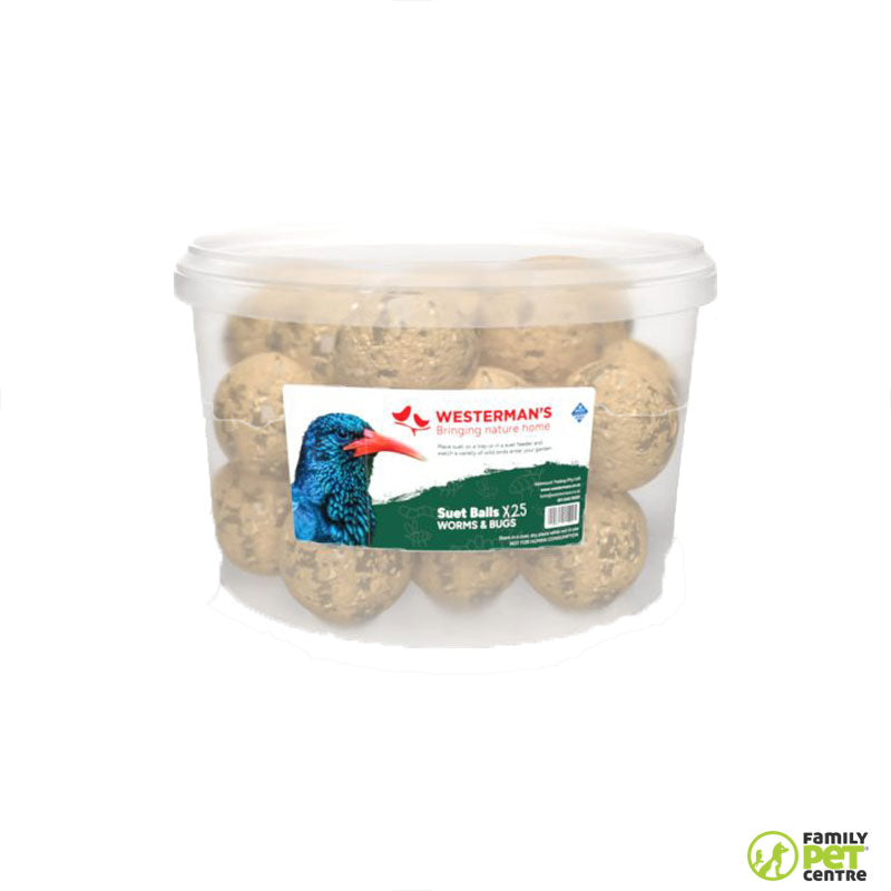 Westermans Suet Balls Worms and Bugs Tub for Birds