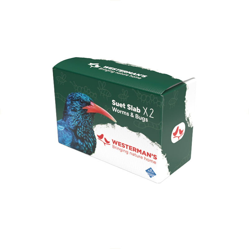 Westermans Wild Bird Suet Slab Treat Worms & Bugs 2 pack