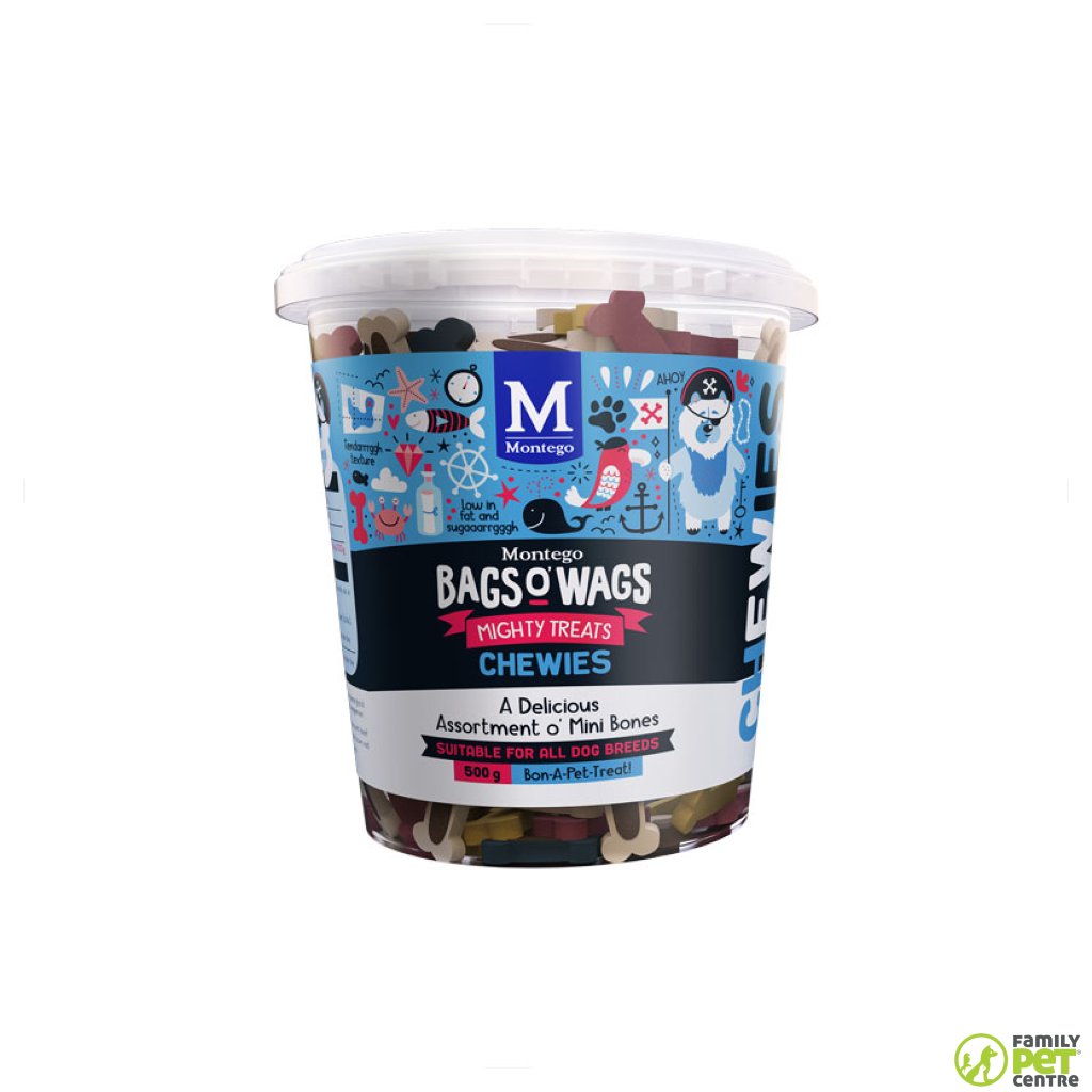 Montego Bags O' Wags Chewies Dog Treats - Mini Bones