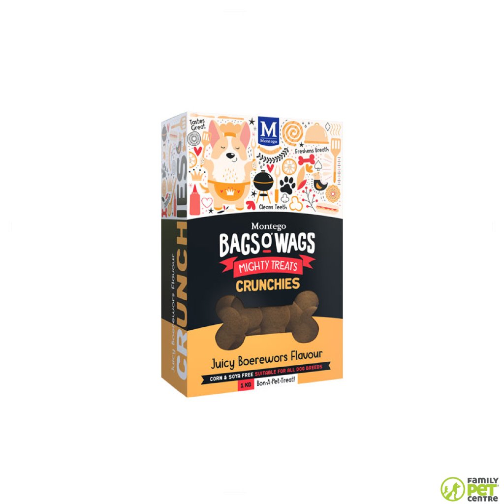 Montego Bags O' Wags Crunchies - Boerewors
