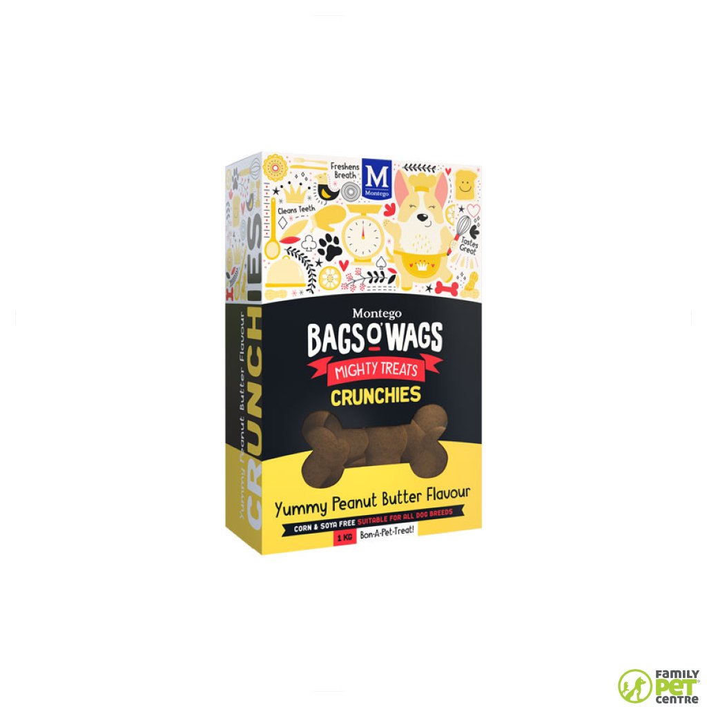 Montego Bags O' Wags Crunchies - Peanut Butter