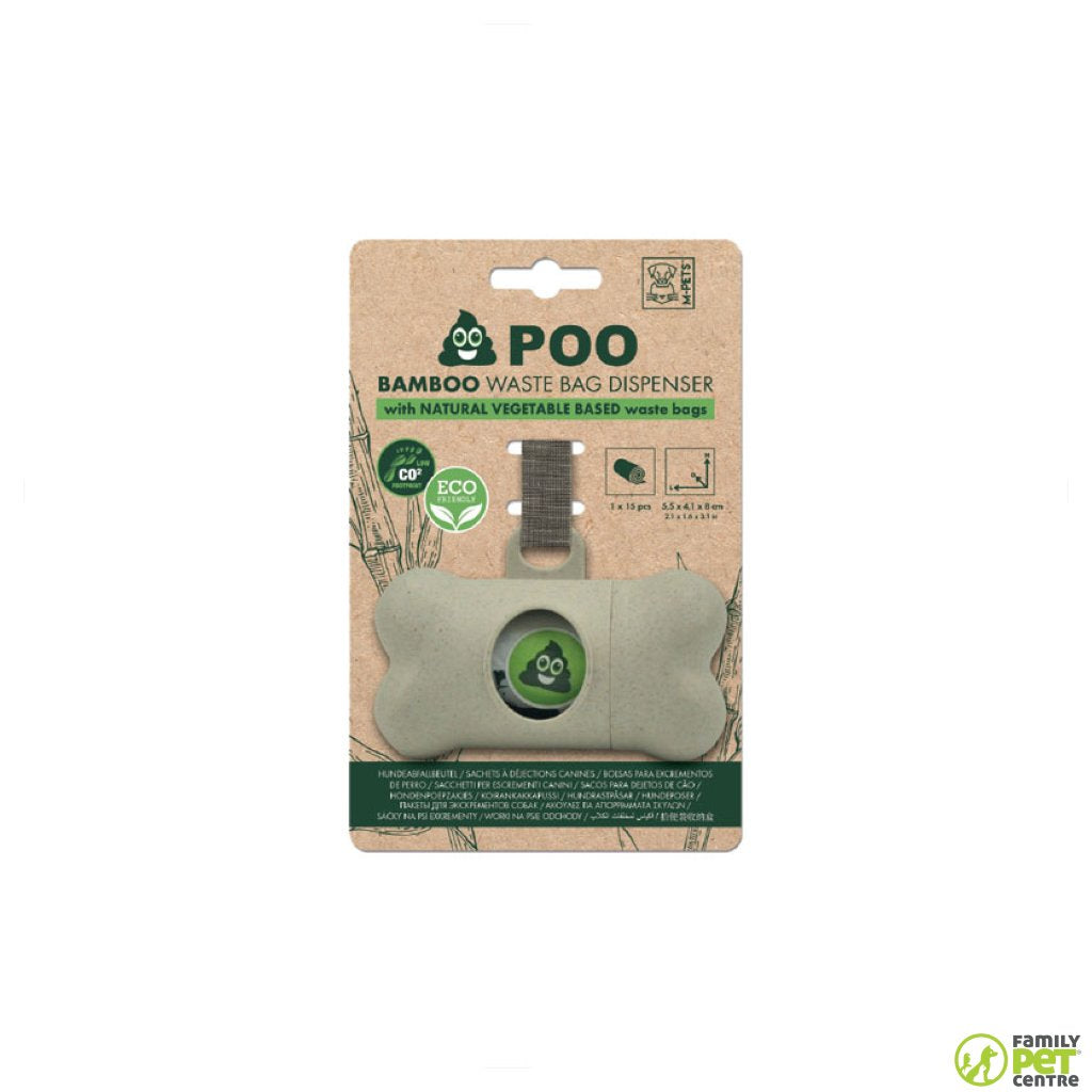 M-Pets Bamboo Waste Bag Dispenser