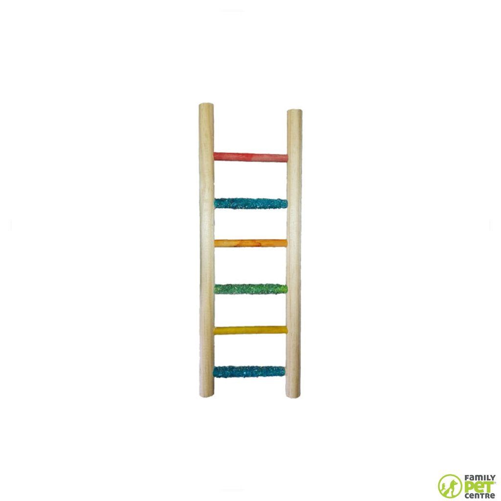 Birrdeez Cockatiel All Wood 6 Step Ladder