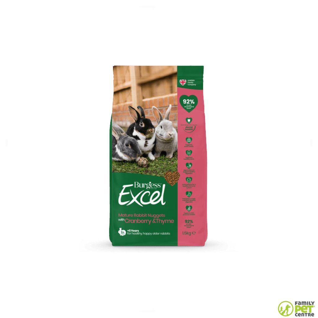 Burgess Excel Nuggets with Cranberry & Thyme Mature Rabbit Food
