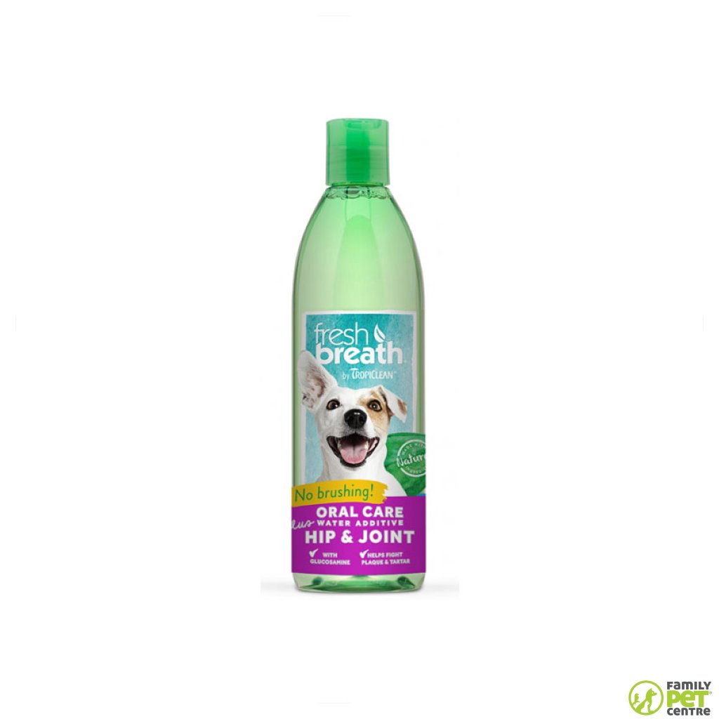 TropiClean Fresh Breath Plus Hip & Joint Oral Care Water Additive