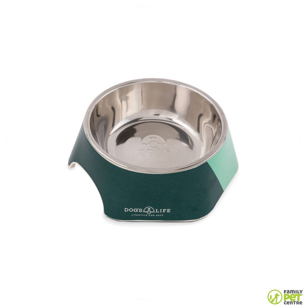 Dog's Life Hexagon Melamine Stainless Steel Dog Bowl