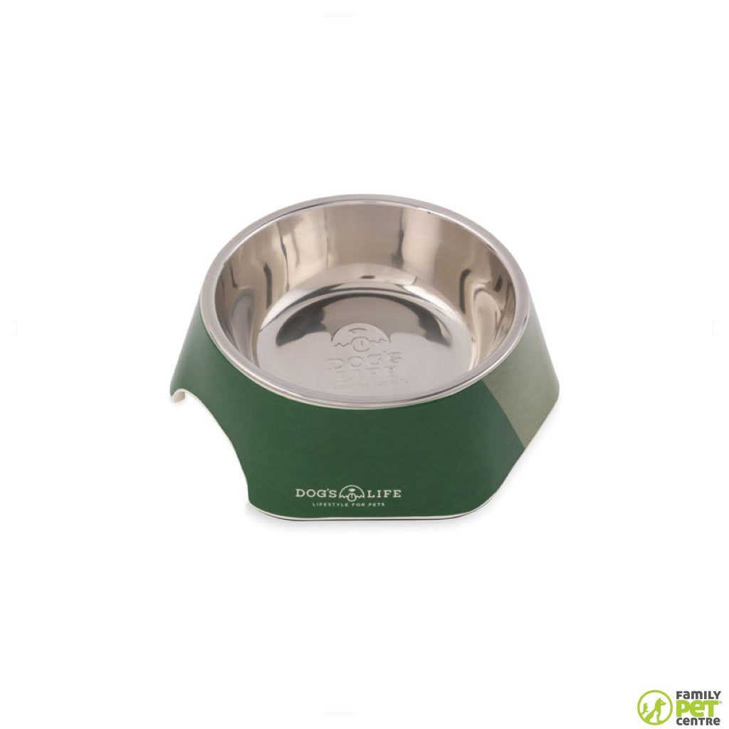 Dog's Life Hexagon Melamine Stainless Steel Dog Bowl