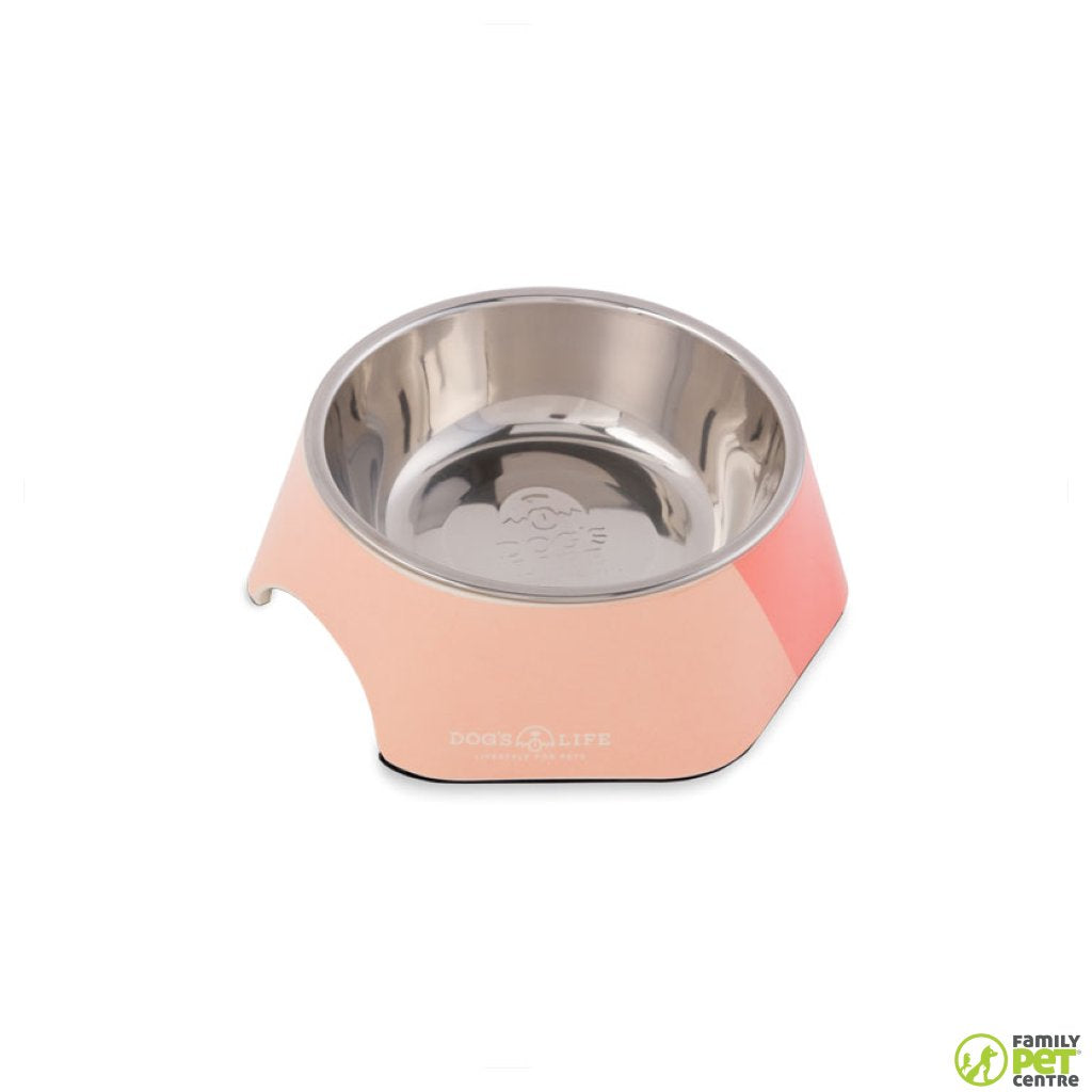 Dog's Life Hexagon Melamine Stainless Steel Dog Bowl