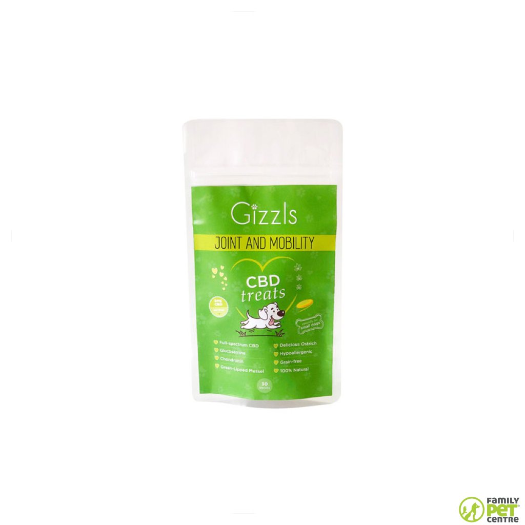Gizzls Ostrich CBD Dog Treats for Joint & Mobility Med/Large Dogs