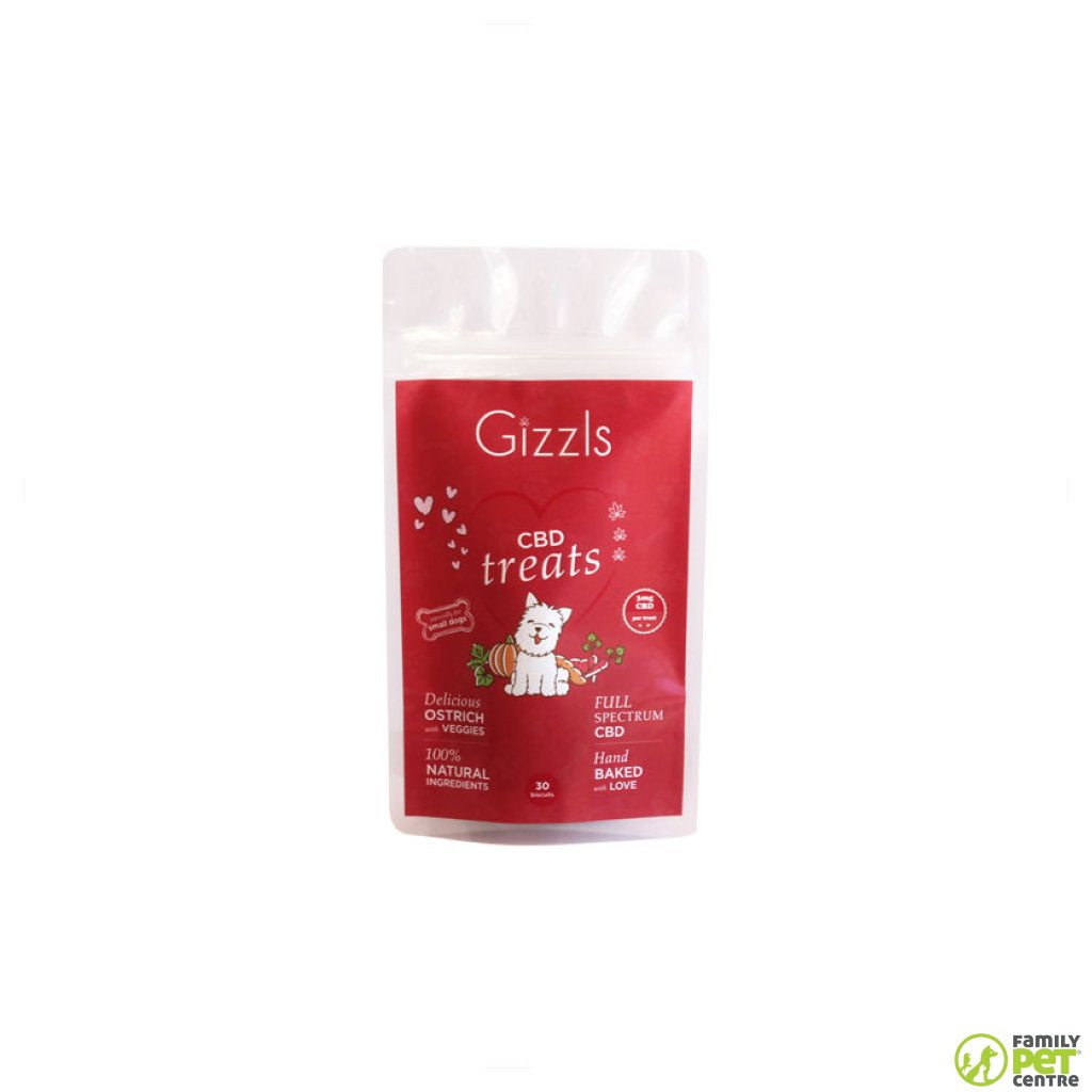 Gizzls Ostrich CBD Dog Treats For Small Dogs