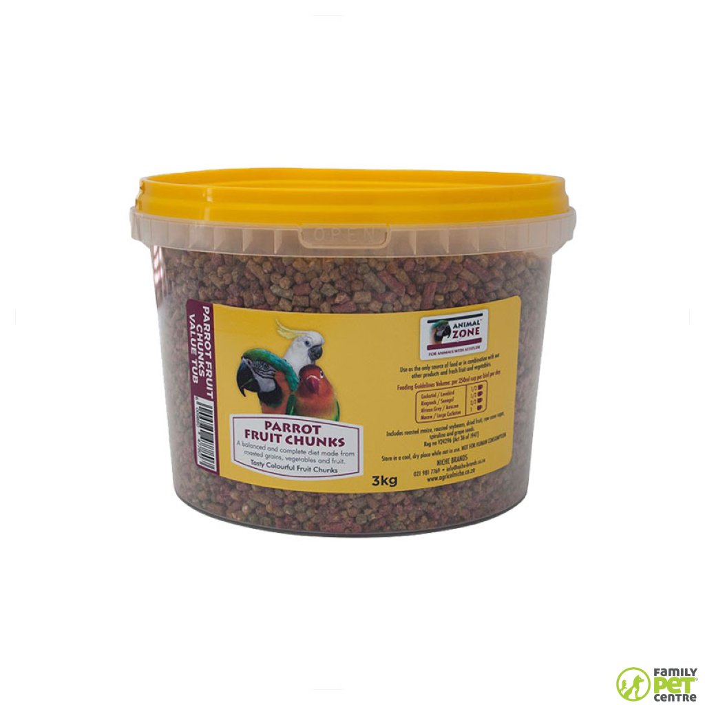 Animal Zone Parrot Fruit Chunks Value Tub