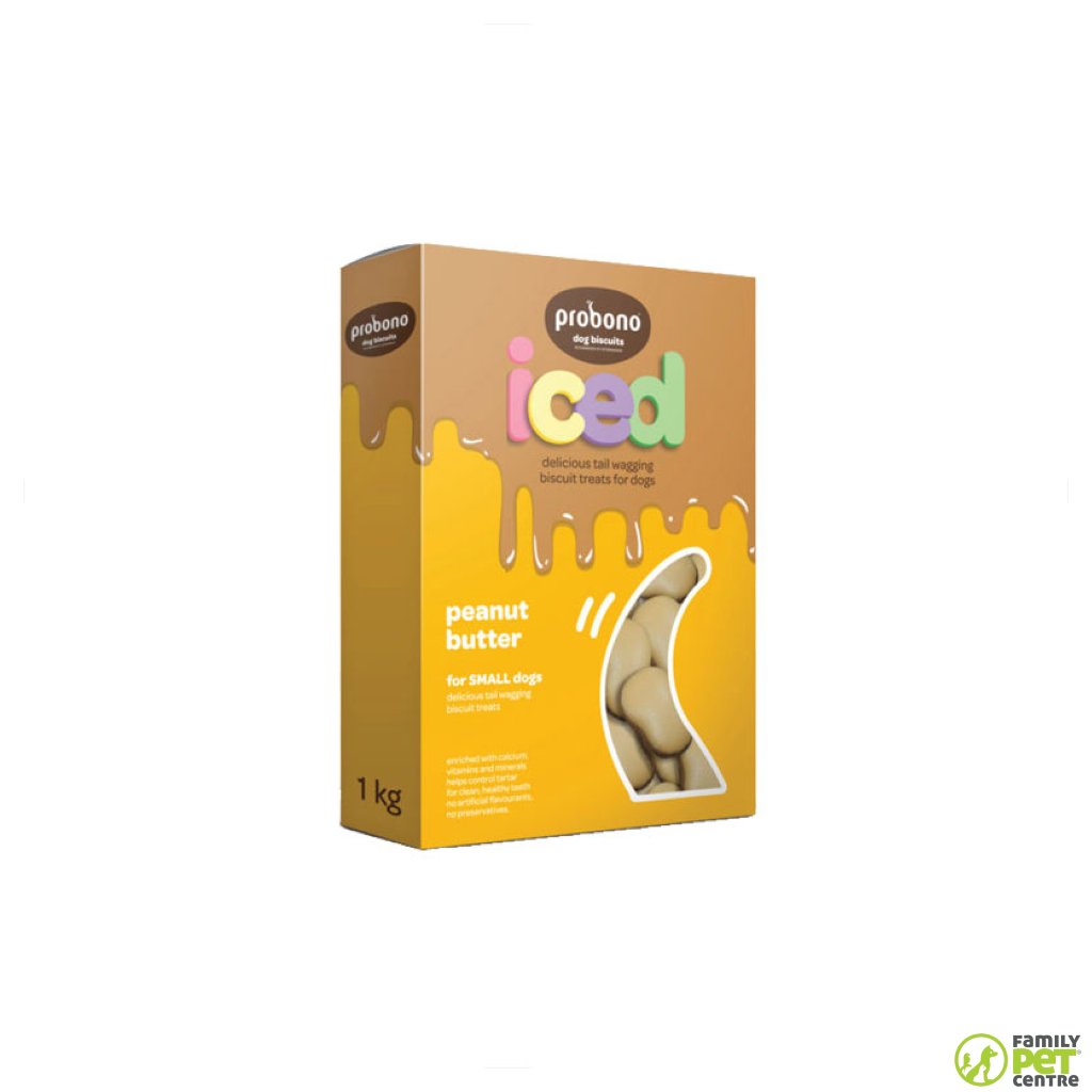 Probono Peanut Butter Iced Dog Biscuit