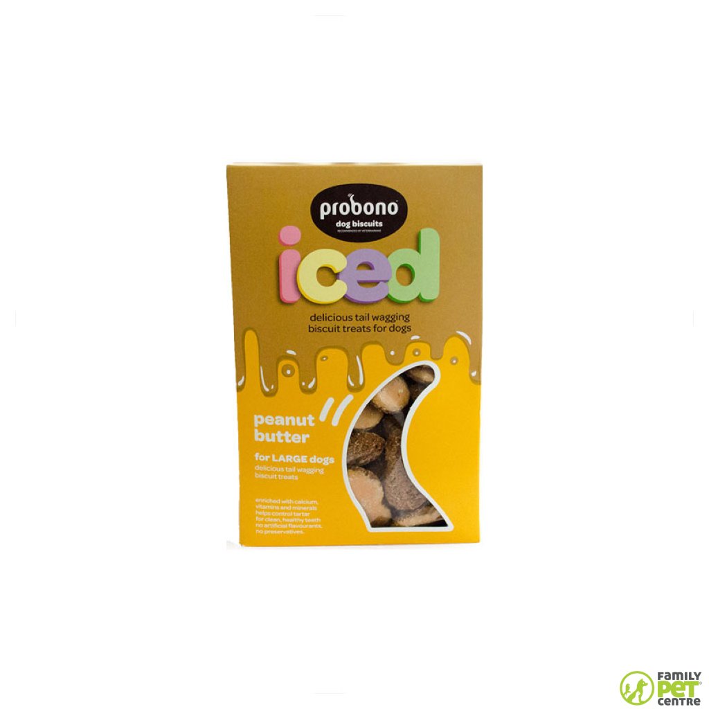 Probono Peanut Butter Iced Dog Biscuit