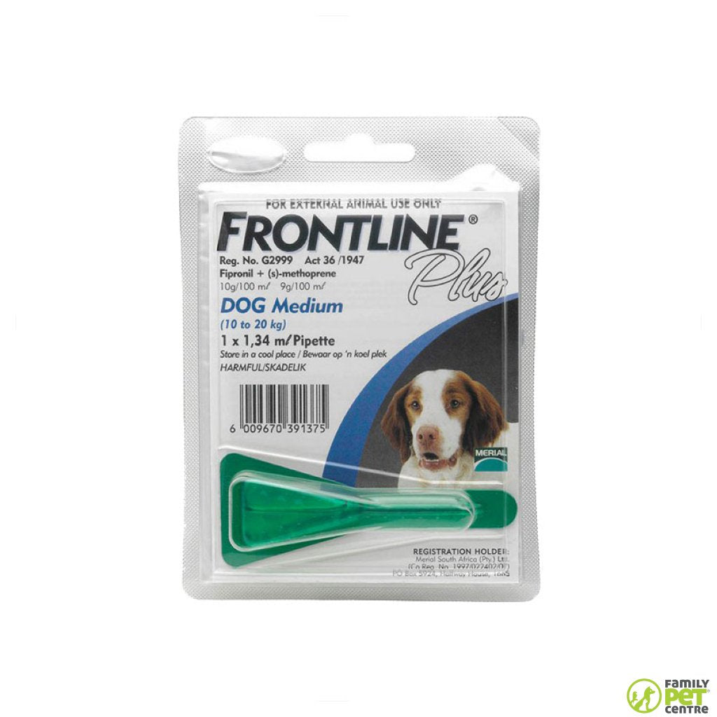 Frontline Plus for Dogs Tick & Flea Spot On Treatment Singles