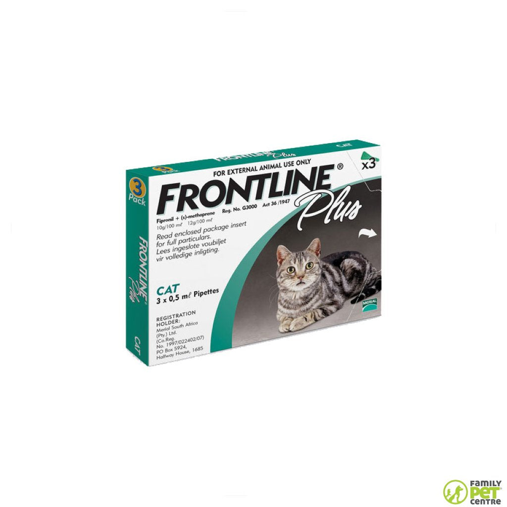 Frontline Plus Tick & Flea Treatment Pack of 3 For Cats