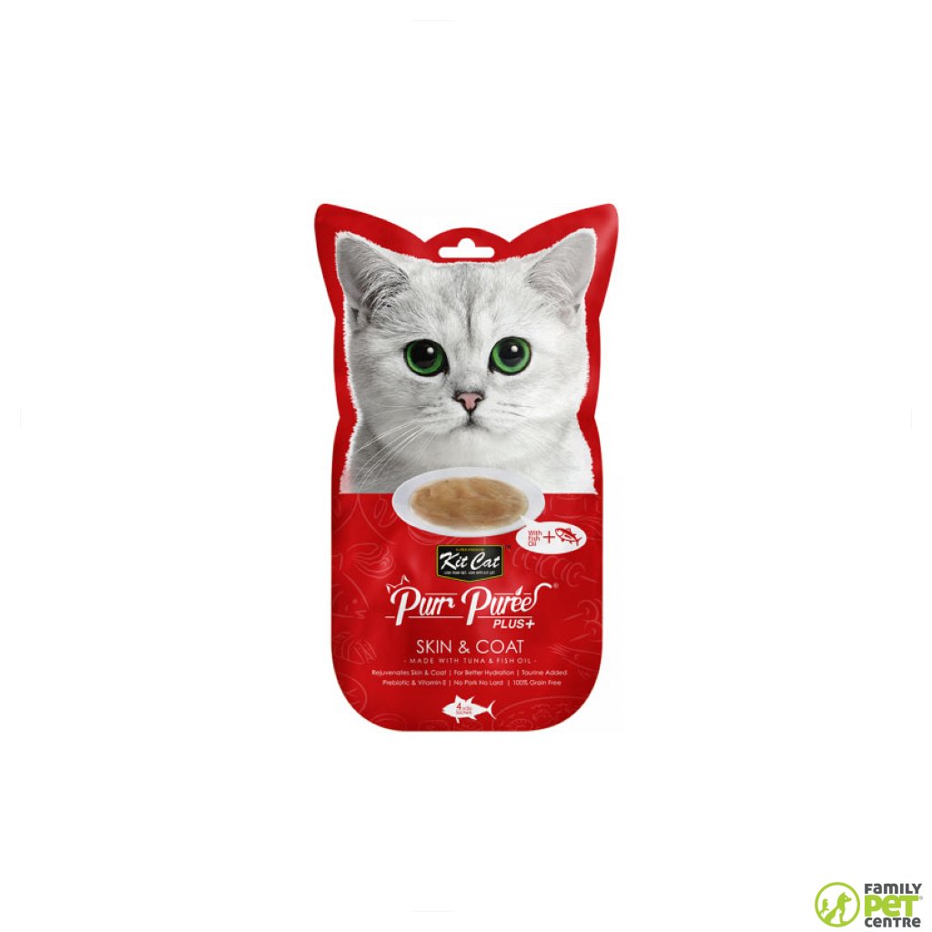 Kit Cat Purr Puree cat Treat Skin & Coat Care Tuna
